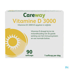 Careway Vitamine D 3000iu Softcaps 90