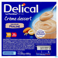 Delical Creme Dessert La Floridine Praline 4x200g