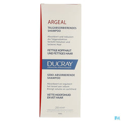 Ducray ARGEAL Shampooing traitant Sébo-absorbant cheveux gras - Absorbe l'excès de sébum