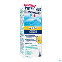 Physiomer® Express Kids Spray Nasal 20ml-En Cas De Nez Bouché,Nez Coulant,Rhume