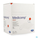Medicomp Drain 10x10cm 6pl St 25x2 P/s