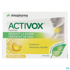 Activox Adouccissant Gorge Miel Citron Past 24