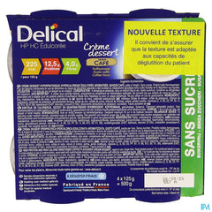 Delical Creme Dessert Hp-hc S/sucre Cafe 4x124g
