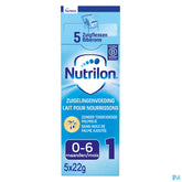 Nutrilon 1 | Lait pour Nourrissons Bébé 0-6 mois | Lait en Poudre pour Biberon | Sachets 5x23g