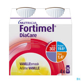 Fortimel DiaCare Arôme Vanille Complément Nutritionnel Dénutrition Bouteilles 4x200m