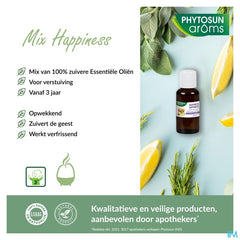 Phytosun® Mélange D’Huiles Essentielles – Happiness – 30 ml – Rafraîchit & Revigore