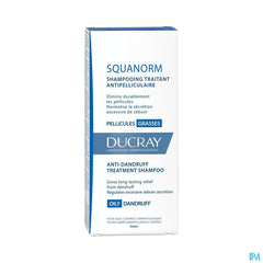 Ducray - Shampooing Traitant Antipelliculaire Pellicules Grasses - Shampoing anti pelliculaire grasse - Squanorm
