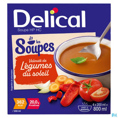 Delical Soupe Veloute Legumes Soleil 4x200ml