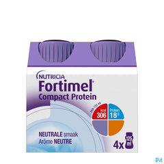 Fortimel Compact Protein Goût Neutre Bouteilles 4x125 ml