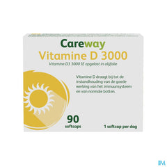Careway Vitamine D 3000iu Softcaps 90