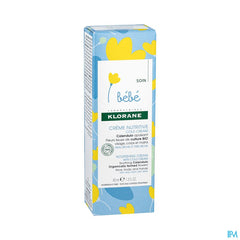 Klorane - Crème nutritive au Cold Cream et Calendula - Bébé - Peau sèche et très sèche