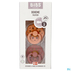 Bibs 2 Sucette Boheme Duo Peach/woodchuck 2