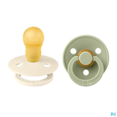 Bibs 3 Sucette Duo Sage Ivory