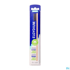 ELGYDIUM Brosse à dents Éco-responsable en bois