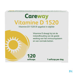 Careway Vitamine D 1520iu Softcaps 120