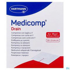 Medicomp Drain 7,5x7,5cm6pl St25x2 P/s