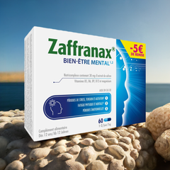 Zaffranax® Bien-être Mental 60 Gélules - 5 € - Stress (4), Fatigue (3), Émotionnel (1)