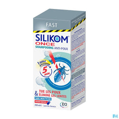 Silikom Once Shampooing Contre poux&lentes 200ml