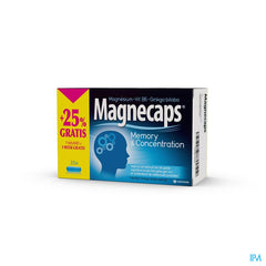 Magnecaps Memory & Concentration Magnésium & Vit B6 & Ginkgo Biloba + 25% GRATUIT - 28 + 7 capsules