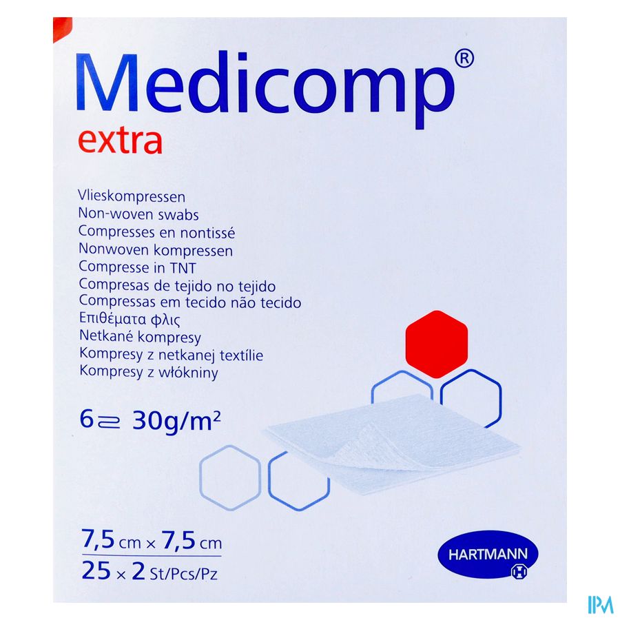 Medicomp 7,5x7,5cm 6pl. St. 25x2 P/s