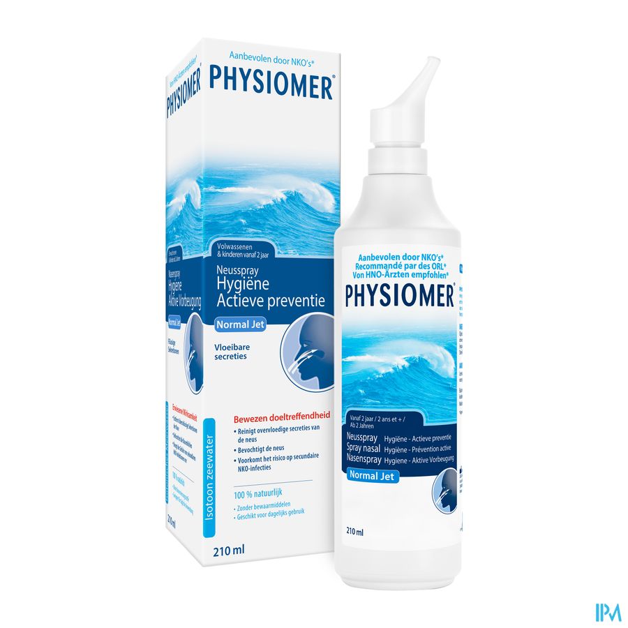 Physiomer® Normal Jet Spray Nasal 210ml-En Cas De Rhume,Nez Bouché Ou Grippe