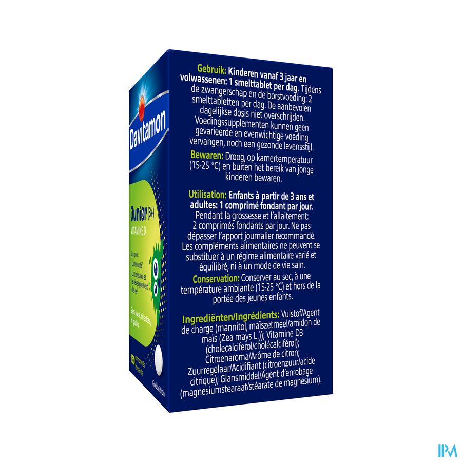 Davitamon® Junior Vitamine D 150 Comprimés À Partir De 3 Ans - Goût Citron