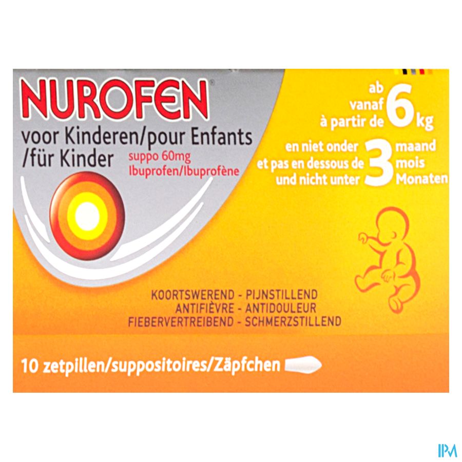 Nurofen Enfant 60mg Suppo 10x60mg