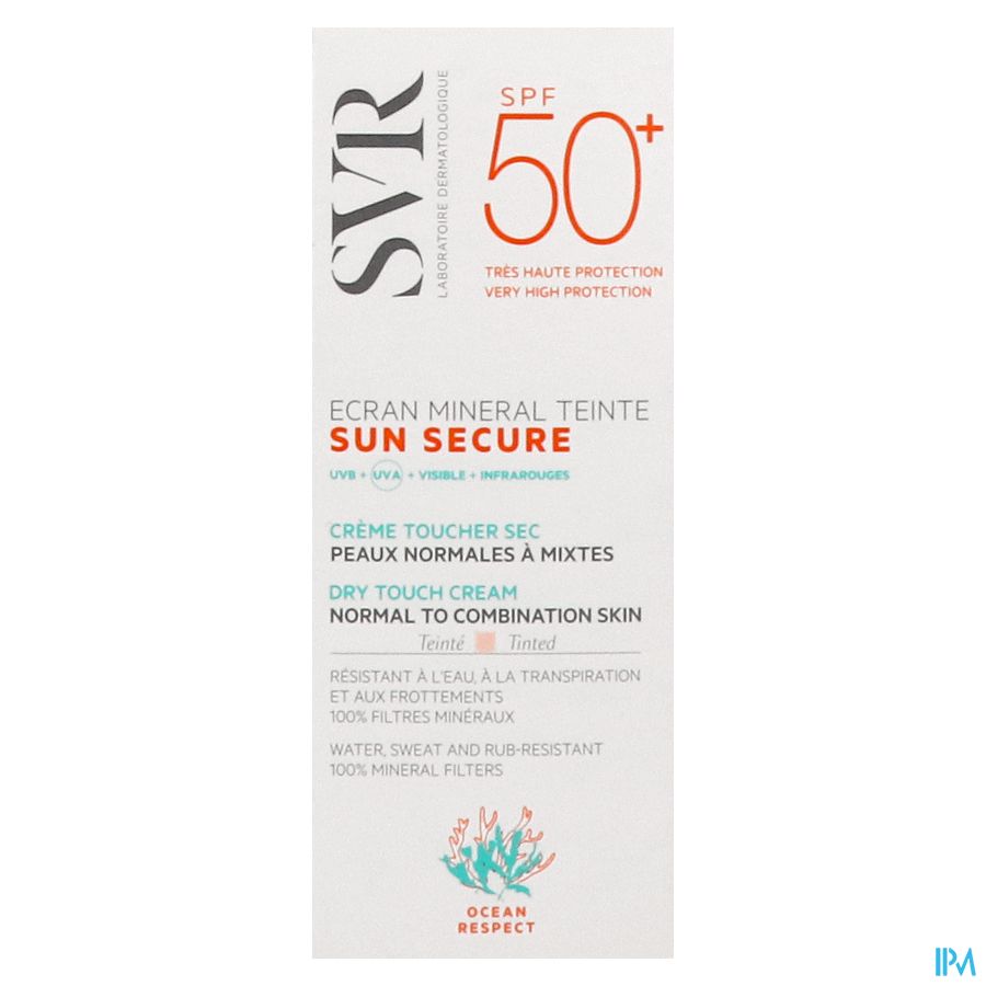 Svr Sun Secure Mineral Tein.peau Normal Spf50+60ml
