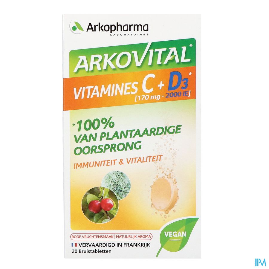 Arkovital Acerola 1000 Vit C + D3 Eff. Comp 20