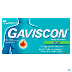 Gaviscon Menthe Comp A Croquer 48x250 mg