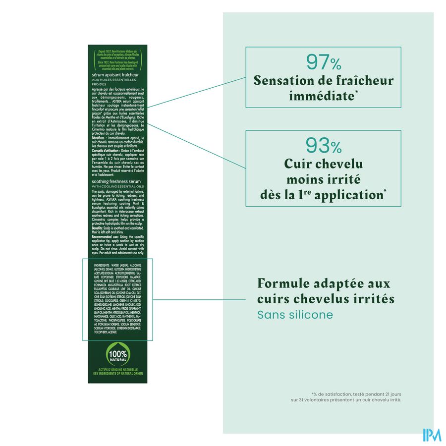 René Furterer - Sérum apaisant fraîcheur pour cuir chevelu irrité - ASTERA FRESH