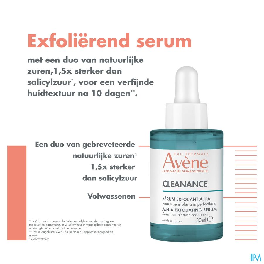Eau Thermale Avène CLEANANCE Sérum exfoliant A.H.A - Anti-imperfections, anti-marques pour les peaux sensibles à imperfections