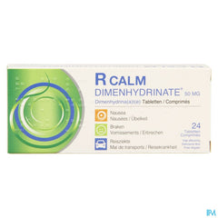 R CALM dimenhydrinate 24 comprimés - nausées, vomissements et mal de transports