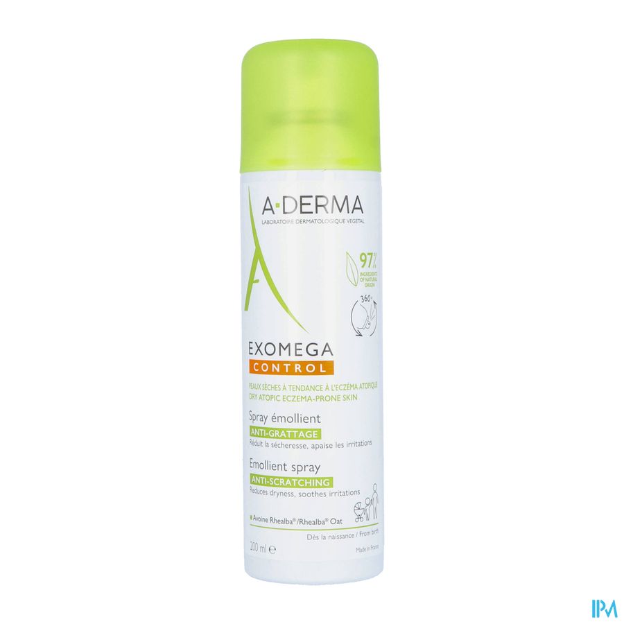 A-DERMA — EXOMEGA CONTROL — SPRAY ÉMOLLIENT anti-grattage - Peaux sèches à tendances atopique