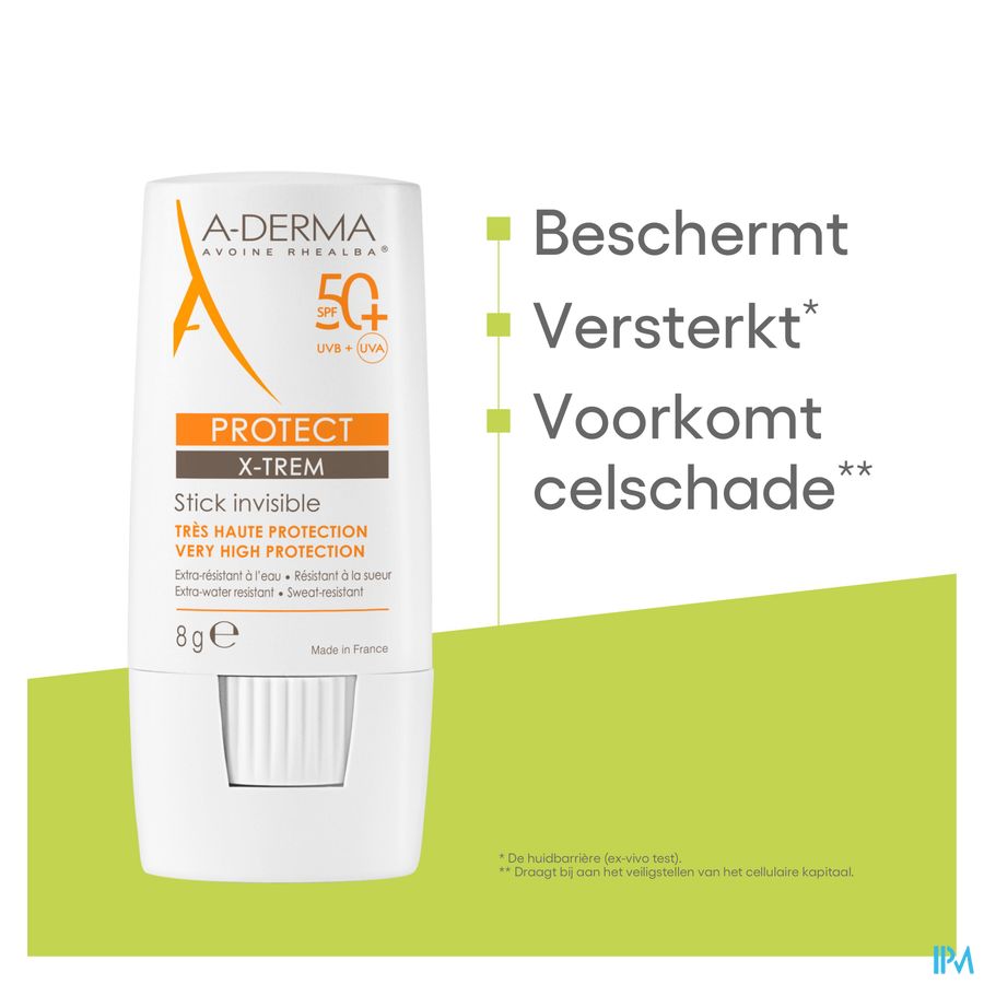 A-DERMA - A-DERMA PROTECT X-TREM STICK SOLAIRE INVISIBLE SPF50+ - A-DERMA PROTECT X-TREM