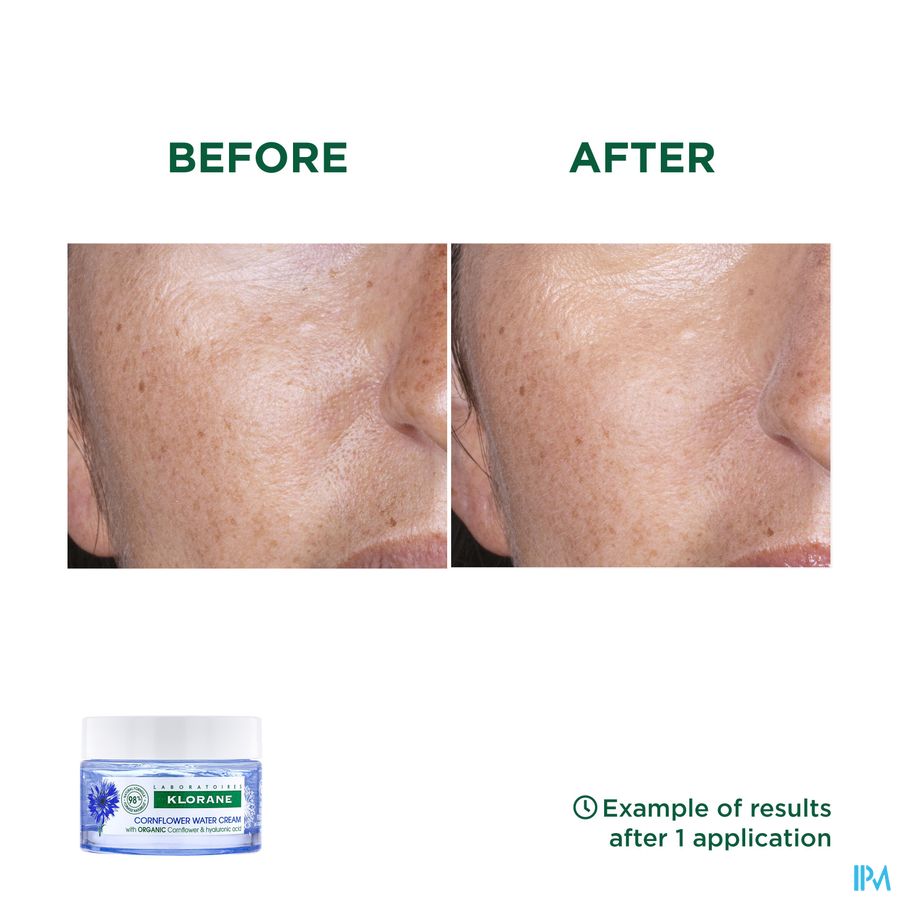 Klorane - Crème d’Eau de Bleuet au Bleuet BIO et Acide hyaluronique - Visage et yeux crème rafraichissante et défatigante