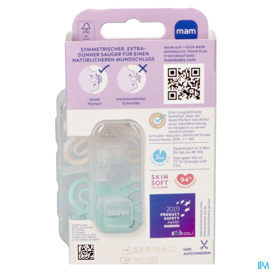 Mam Perfect Sucette Silicone Pure 0-6m Uni 2