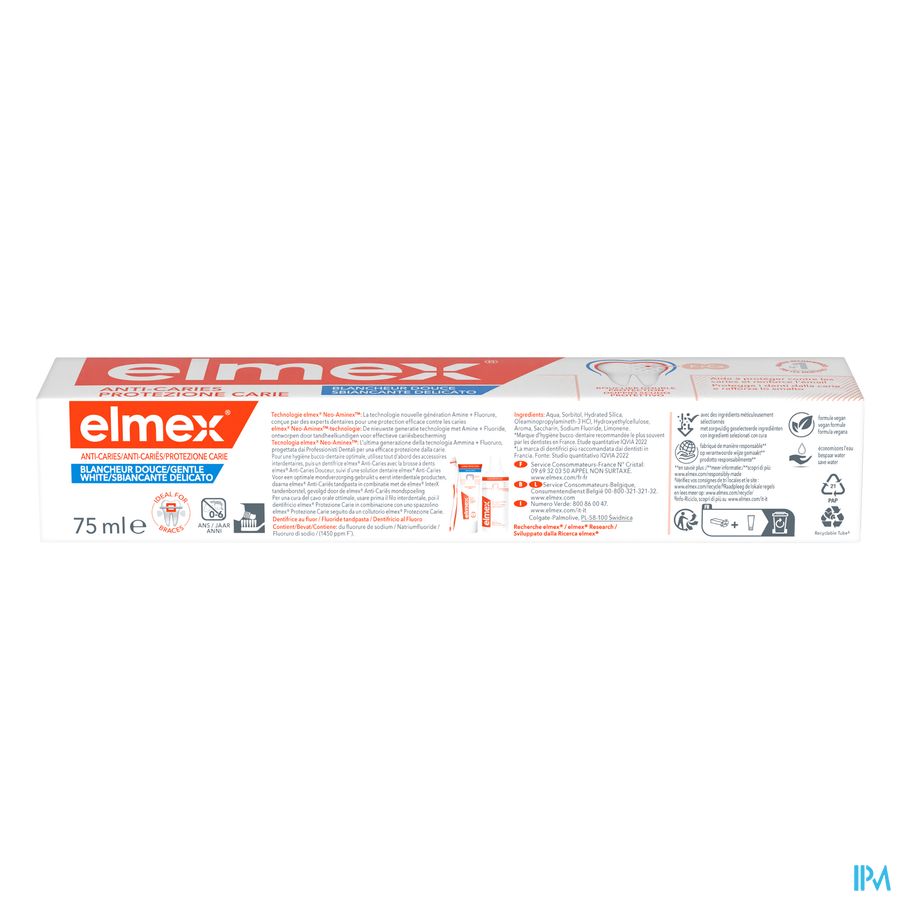 Elmex A/caries Blancheur Douce Dentifrice 75ml