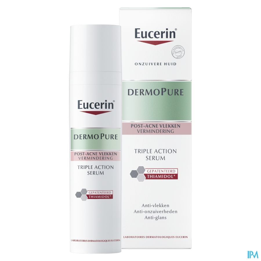 DermoPure Sérum Triple Action Marques Post-Acné Peau à Imperfections avec pompe 40ml