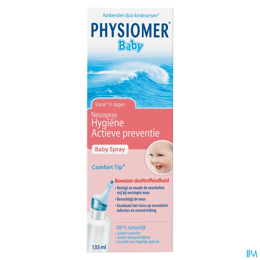 Physiomer® Baby Spray Nasal Isotonique 135ml - Prévention Ou En Cas De Rhume