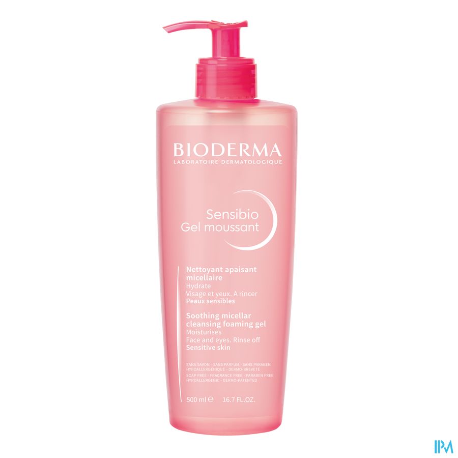 Bioderma Sensibio Gel Moussant Fl Pompe 500ml