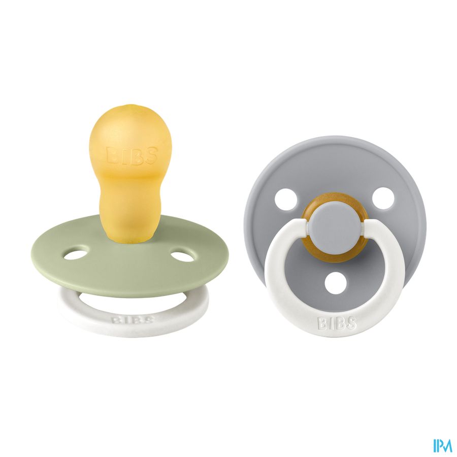 Bibs 3 Sucette Duo Glowindark Sage/cloud 2