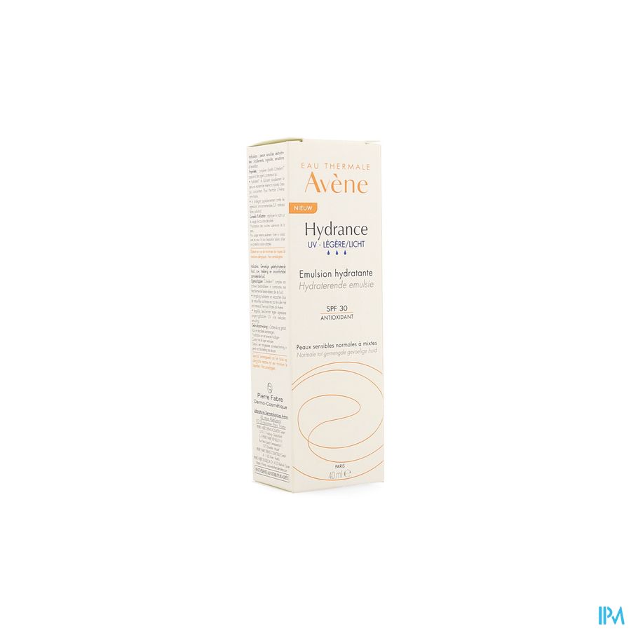 Eau Thermale Avène HYDRANCE UV LÉGÈRE Émulsion hydratante SPF30  -Peaux sensibles normales à mixtes