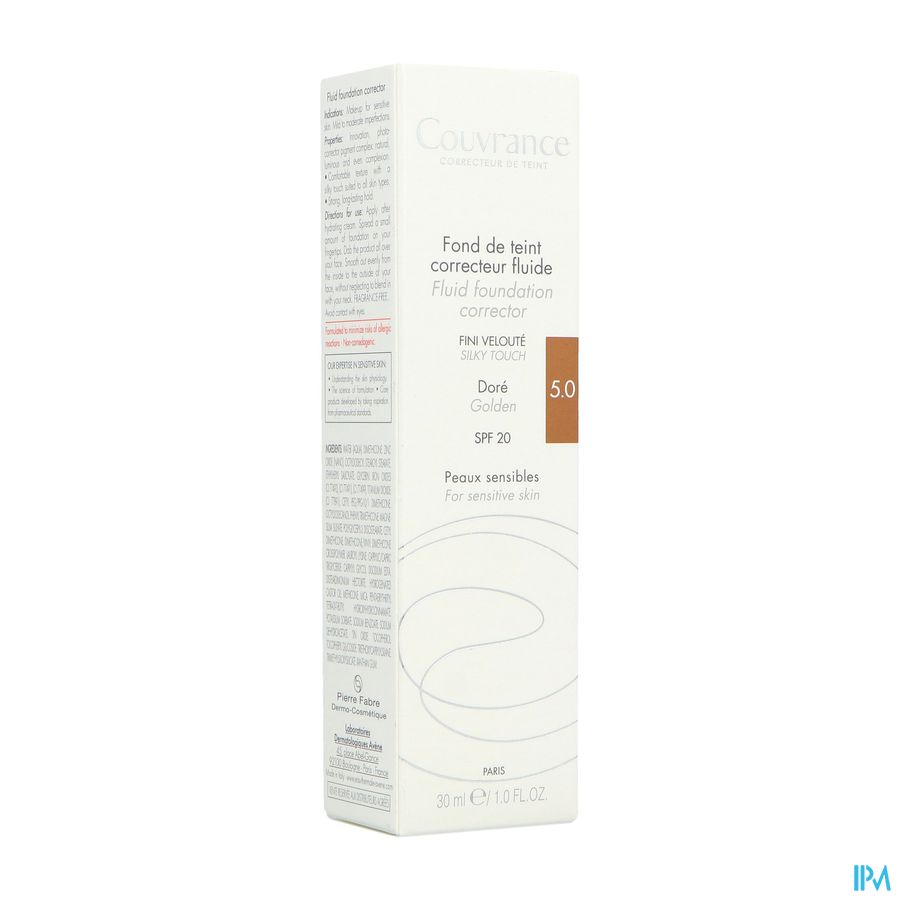 Eau Thermale Avène - Couvrance Fond de teint correcteur fluide Doré