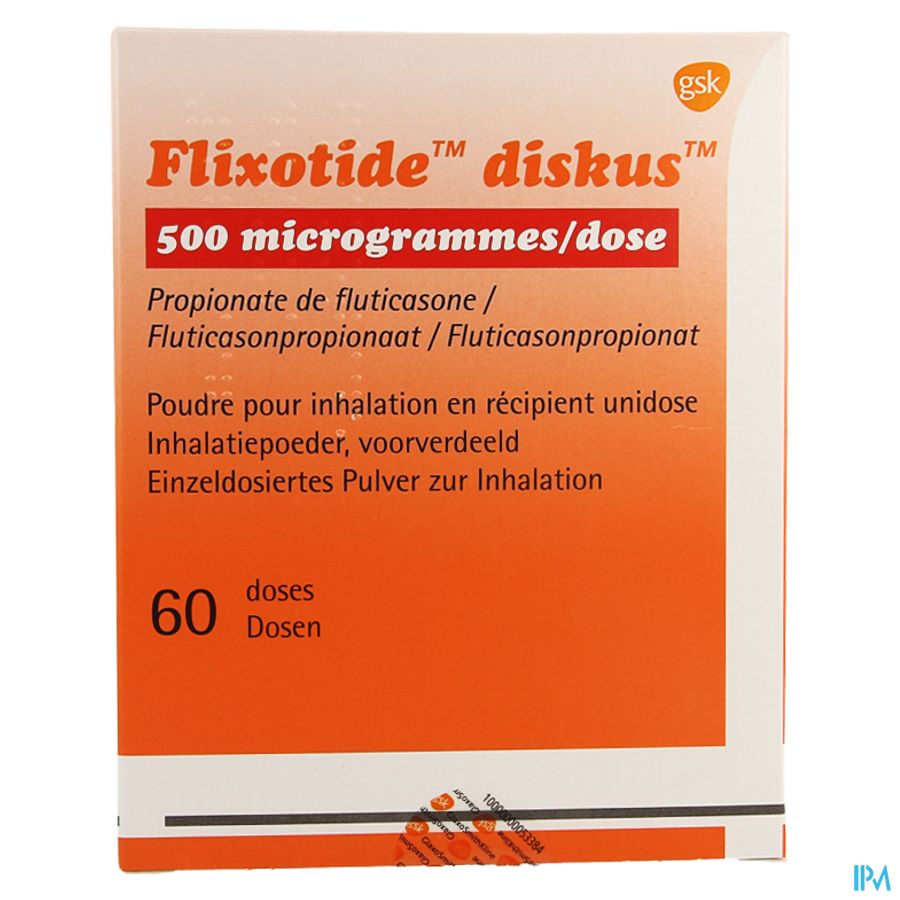 Flixotide 500 Diskus Pulv Inh 60dos