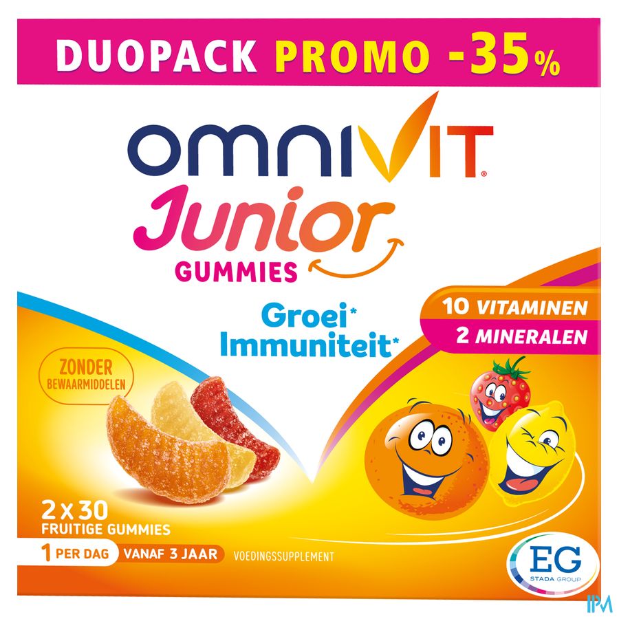 Omnivit Junior 2x30 gummies PROMO -35% - Vitamine Enfant Croissance Immunité