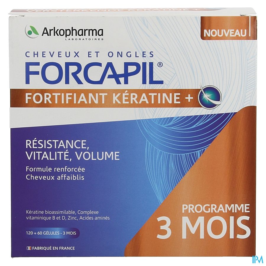 Forcapil Keratine+ Lot Caps 180