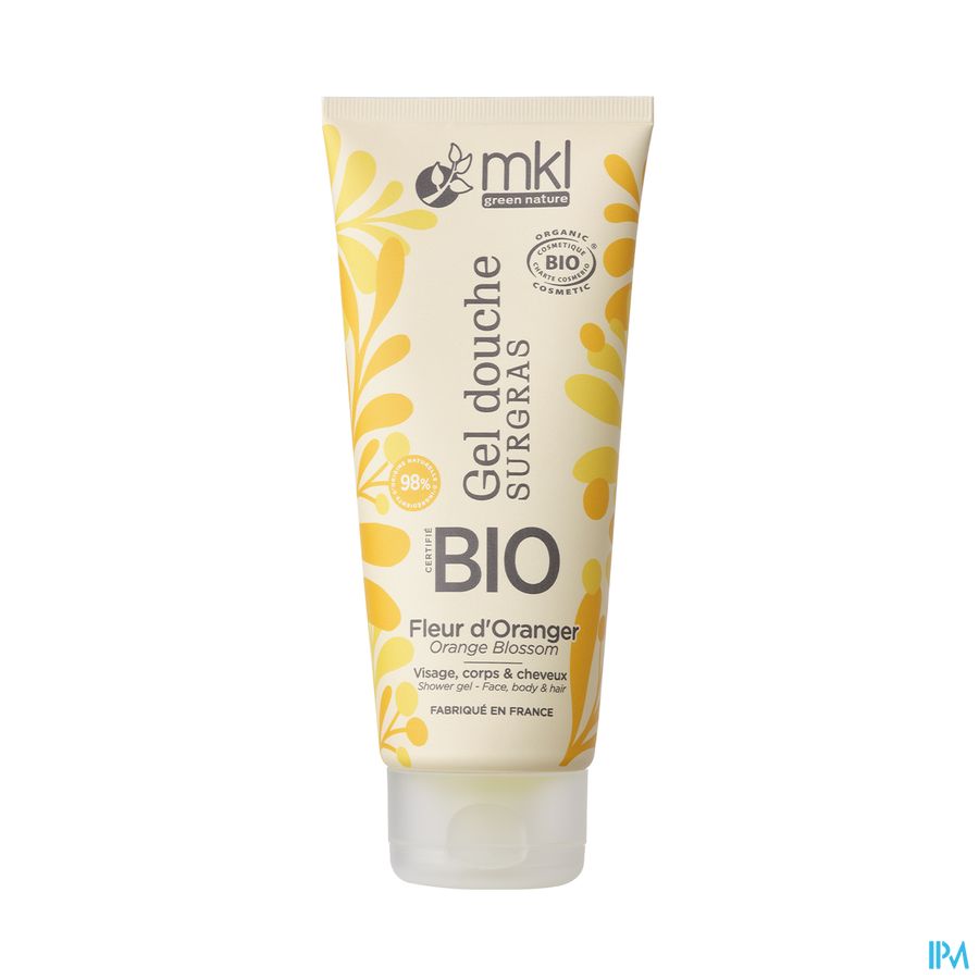 Mkl Gel Douche Bio Fleur Oranger Fl 200ml
