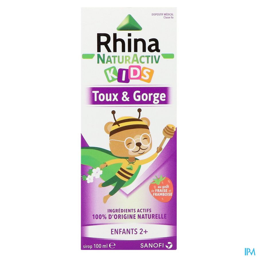 Rhina Naturactiv 100ml Enfants - Toux sèche, Toux grasse, Mal de gorge