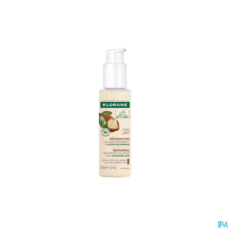 Klorane — Cica-sérum Réparateur au Cupuaçu BIO & acide hyaluronique — Cheveux très secs, abîmés